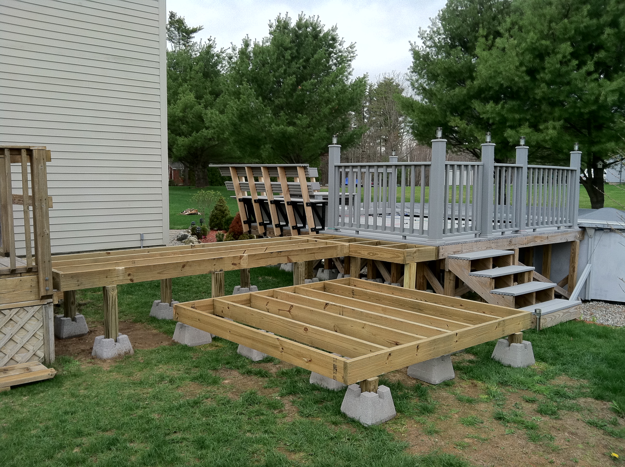 Framework for the hot tub and deck access | Repair and ...